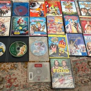 Assorted Children's DVD Collection Frozen, The Muppets , Dr. Seuss Horton Who